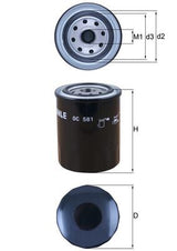 Mahle Oil Filter - Spin On OC581
