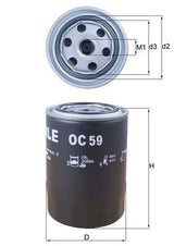 Mahle Oil Filter - Spin On OC59