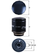 Mahle Oil Filter OC593/3