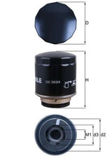 Mahle Oil Filter OC593/4