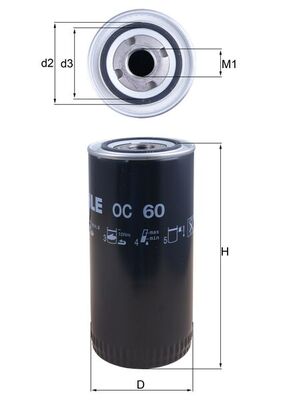 Mahle Oil Filter OC60