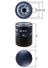 Mahle Oil Filter - Spin On OC615