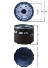 Mahle Oil Filter OC727