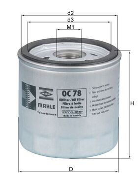 Mahle Oil Filter OC78