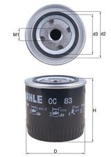 Mahle Oil Filter OC83