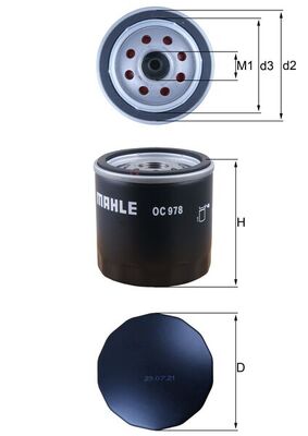 Mahle Oil Filter OC978
