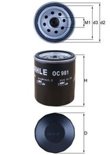 Mahle Oil Filter OC981