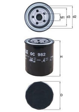 Mahle Oil Filter - Spin On OC982