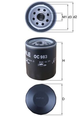Mahle Oil Filter OC983