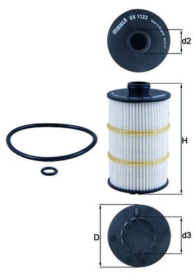 Mahle Oil Filter - Element OX1123D
