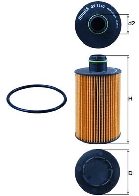 Mahle Oil Filter - Element OX1145D