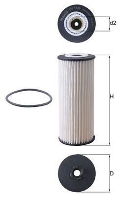 Mahle Oil Filter - Element OX1236D