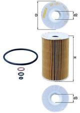Mahle Oil Filter - Element OX127/1D