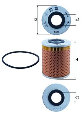 Mahle Oil Filter OX15D
