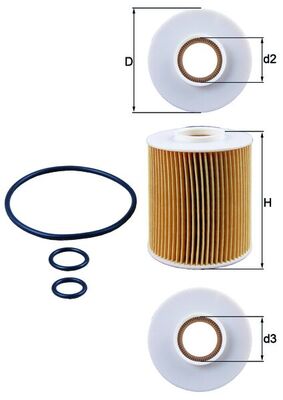 Mahle Oil Filter OX163/4D