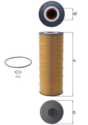 Mahle Oil Filter OX168D