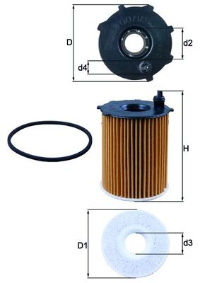 Mahle Oil Filter OX171/2D