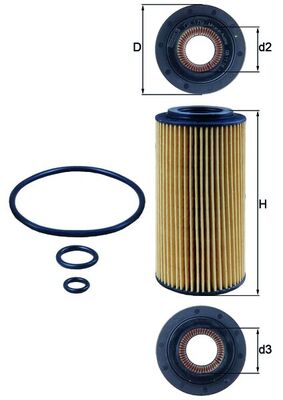 Mahle Oil Filter OX179D