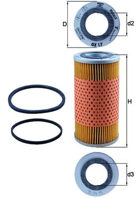 Mahle Hydraulic Filter OX17D