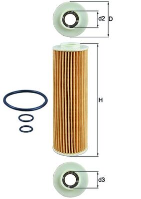 Mahle Oil Filter OX183/5D
