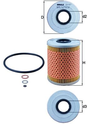 Mahle Oil Filter - Element OX187D