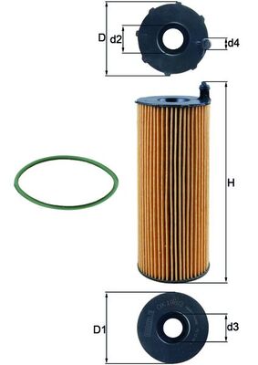 Mahle Oil Filter OX196/3D