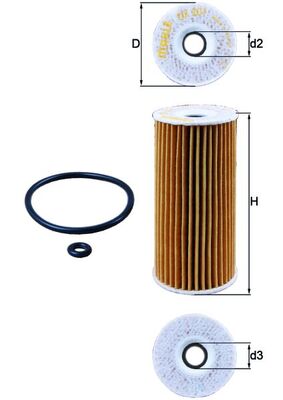 Mahle Oil Filter OX201D