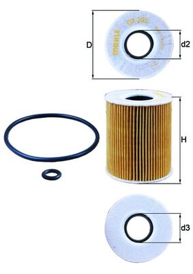 Mahle Oil Filter - Element OX203D