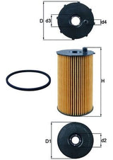 Mahle Oil Filter OX205/2D