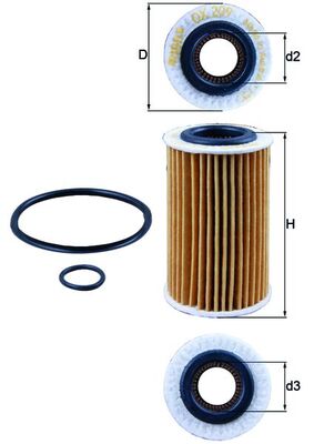 Mahle Oil Filter - Element OX209D