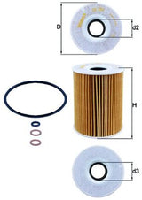 Mahle Oil Filter - Element OX254D2