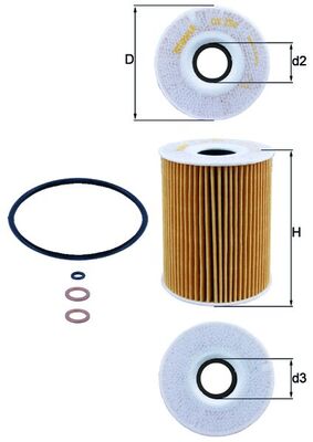 Mahle Oil Filter - Element OX254D3
