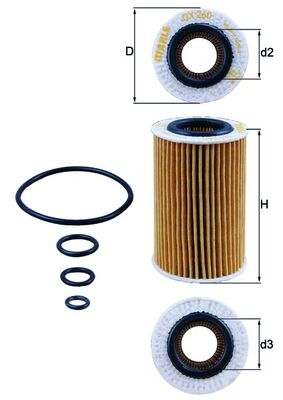 Mahle Oil Filter - Element OX260D