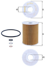 Mahle Oil Filter - Element OX355/3D