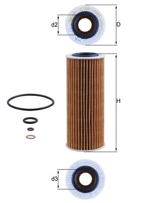 Mahle Oil Filter OX368D1