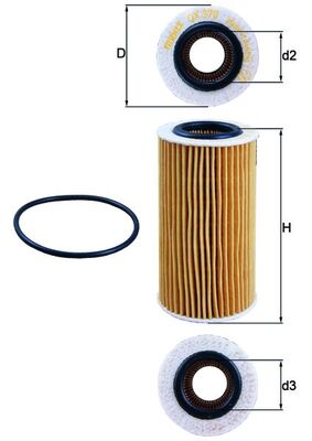 Mahle Oil Filter OX370D