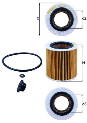Mahle Oil Filter OX387D1