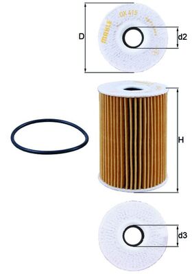 Mahle Oil Filter OX415D