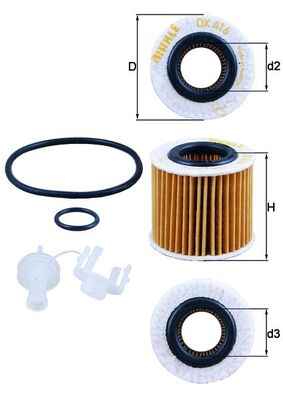 Mahle Oil Filter OX416D2