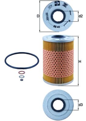 Mahle Oil Filter - Element OX41D