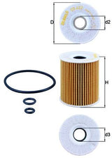 Mahle Oil Filter OX422D