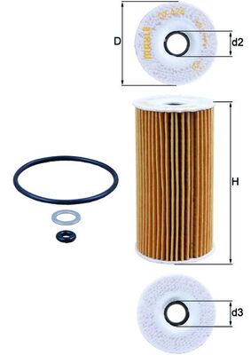 Mahle Oil Filter - Element OX424D