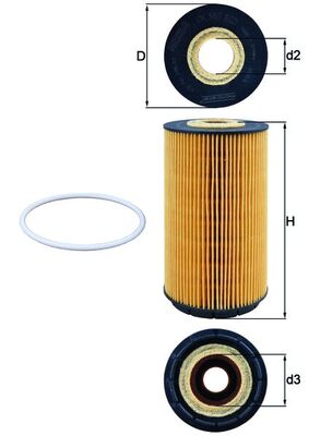Mahle Oil Filter - Element OX557D