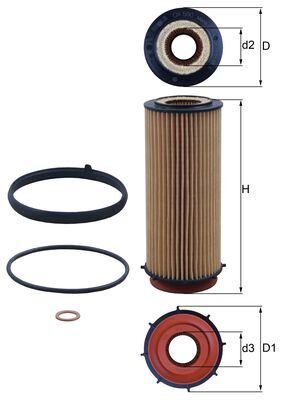 Mahle Oil Filter OX560D