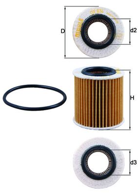 Mahle Oil Filter OX834D