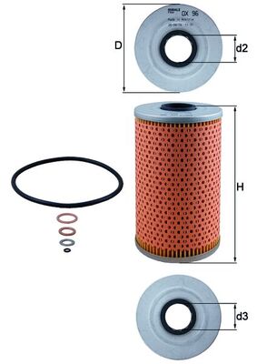 Mahle Oil Filter - Element OX96D