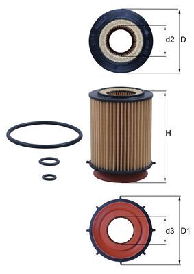 Mahle Oil Filter OX982D