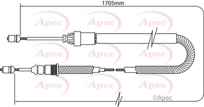 APEC Brake Cable CAB1333