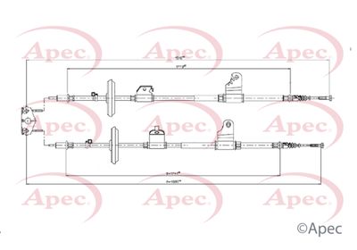 APEC Brake Cable Rear/Centre CAB1786