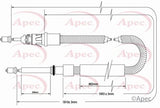 APEC Brake Cable CAB1551